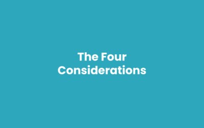 The Four Considerations